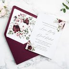 PONATIA 50 PCS/Pack A7 Envelopes, Burgundy Euro Flap Liner 5x7 Envelopes - Image 5
