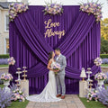 10ft×12ft Wrinkle Free Purple Backdrop Curtain for Wedding Parties, by ENJOYYOURPARTY