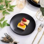 EjonirInjonir 80pcs Heavy-Duty Black Dessert Plates for Party 7.5 Inch - Image 4