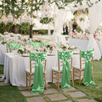 fani Sage Green Satin Chair Straps Bows,120 PCS 7x108 Inch,Chair Sash - Image 7