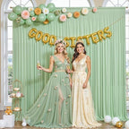 10x10 Sage Green Backdrop Curtain for Parties Wrinkle Free Dark Green Photo Curtains Backdrop Drapes Fabric Decoration for Baby Shower Birthday Party Photography 5ft x 10ft,2 Panels - Image 2