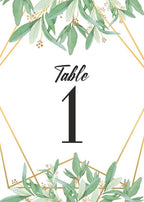 Olive Branch Design Table Number Cards Double Sided Party Table Numbers for Reception Baby Shower Anniversary Birthday Bridal Party 5x7 100 Pcs by Unknown