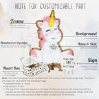 Unicorn Baby Shower Guest Book Alternative - Wooden Frame Drop Box - Image 6