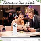 Geetery 100 Pcs Acrylic Double Sided Table Numbers 1-100 Stands, White - Image 5