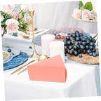 Garneck 50pcs Boxes Practical Sugar Container Lovely Presents Cases Triangle Cake Boxes - Image 3