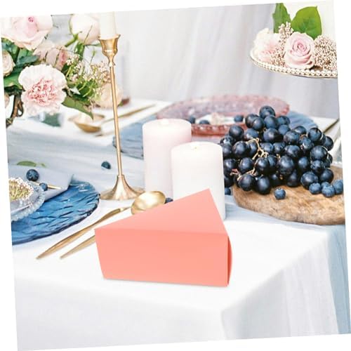 Garneck 50pcs Boxes Practical Sugar Container Lovely Presents Cases Triangle Cake Boxes - Image 3
