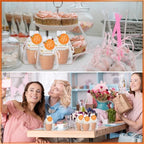 Ctosree 50 Sets Cutie Baby Shower Party Favors for Guests A Little Cutie Is on The Way Seed Packets Include Self Adhesive Seed Packets Flowerpot Thank You Tags Organza Bags for Orange Baby Shower - Image 6