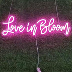 Love in Bloom Neon Sign, Custom Neon Light, Led Wedding Backdrop Sign, Handmade Wedding Favors, Promposal Sign - USB Size: 20x6in - Image 4