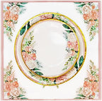 Boosolo Floral Party Supplies - Paper Plates and Napkins Sets for 50 Guests - Include Floral Party Disposable Paper Dinner Plates, Napkins for Baby or Bridal Shower, Birthday, Wedding - Image 3