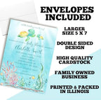 Amanda Creation Custom Baby Shower Invites Watercolor Turtle Baby Shower Invitations 30 Pack 5x7 Personalized Sea Turtle Watercolor Invites With Thirty Envelopes - Image 6