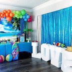 Poise3EHome Turquoise Sequin Backdrop Curtains,4 Panels 2FTx8FT Glitter Background for Party Birthday Party Baby Shower Wedding Christmas Thanksgiving Halloween Holiday Festival Decor - Image 5