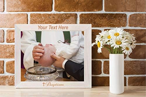 PersonalizationStreet - Religion Occasions: Baptism Personalized 4" x 6" Horizontal Whitewash Wood Photo Frame with Free Custom Engraving, Shipping and Photo Print of Your Special Photograph - Image 5