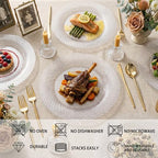 IOOOOO 100 Pcs 10" Clear Plastic Plates, Fancy Disposable Dinner Plates - Image 5