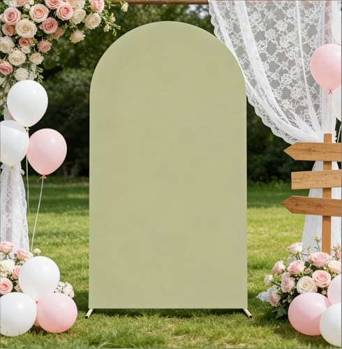 Sage Green Arch Cover 7.2 FT Arch Backdrop Cover Wedding Arch Cover by SOMUAUY