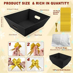 10PACK Empty Gift Basket Set, 11.8x9.8” Thick Kraft Market Tray Gift Basket - Image 2