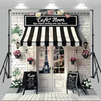 Paris Cafe Birthday Party Photography Backdrop, 9x6feet - Image 3