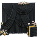 30ft x 15ft Black Wrinkle Free Backdrop Curtains for Wedding Party Backdrops Curtain Drapes Fabric Decorations Photo Back Drop Cloth for Baby Shower Photography Stage Reception by Tao-GePartyDecorations