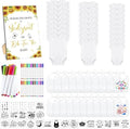 Panitay 100 Pcs White Baby Bodysuits Bibs Kit 25 Guests, Sunflower by Panitay