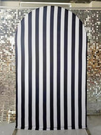 FiVan Arch Covers Stretchy Black Stripes Backdrop for Birthday Baby Shower Party Decoration 3x6ft Baptism Background Props - Image 2