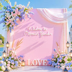 Besutolife Square Arch Backdrop Cover, 8×8 FT Spandex Arch Covers Stretchy Fitted Balloon Arch Stand Cover for Wedding, Birthday Party, Baby Shower, Photo Booth, Graduation Ceremony, Pink - Image 4