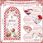 Tegeme 7.2ft The Apple of Our Eye Arch Backdrop Cover Fall Themed Baby Shower Decoration Large Red Apple Backdrop Party Favor for Gender Reveal Party Supply Photo Background Autumn Decoration - Image 2