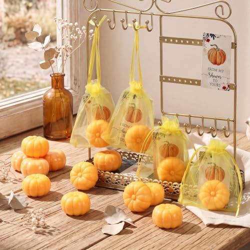 50 Sets Fall Pumpkin Soap Favors Wedding Baby Shower Guest, Yellow - Image 5