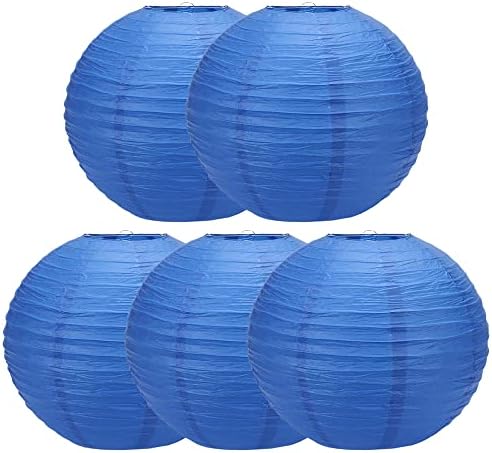 Balagan Chinese Japanese Paper Lanterns 16-Inch 5 Packs (Blue, 16 inch) BLG-220503 0 by Unknown