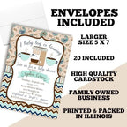 Amanda Creation 20 Custom Baby Shower Invitations with Envelopes – Personalized A Baby is Brewing Coffee Bean Themed Invite Set for Baby Boy, 5x7 Custom Cards, Made in USA - Image 6