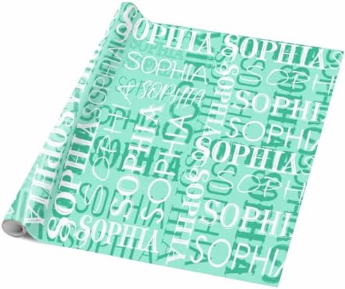 AOFUN Wrapping Paper Roll with Printed Name Christmas Gift Wrapping Cute Gifts For Best Friends Valentine Gift Wrapping Paper 3 Rolls 58" x 23" - Image 5