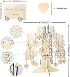 Personalized Wedding Guest Book Alternative, Custom Rustic Guest Registry with Engraved Name & Date, 100pcs Wooden Hearts to Write, Tree Guest Books with Stand, Gift for Newlyweds, Wedding Ceremony - Image 2