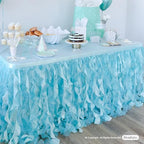 Mint Green Table Skirt. 6ft Table Skirt with Double Layer Organza! Baby Shower Decorations, Mermaid Party, Birthday, Under The Sea Decorations. Tutu Table Skirts for Rectangle Tables 6ft - Image 2