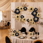 Cholemy 24 Pcs Tissue Paper Flowers, Crepe Paper Flowers Decorations 8" 10" 12" for Wedding Party Baby Bridal Shower Carnival Party Birthday Nursery Wall Decor (Graduation Series) - Image 4