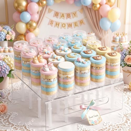 Geetery 48 Pcs Push Cake Pop Containers and 2 Pcs 20 Hole Cake Pop Stand - Image 4