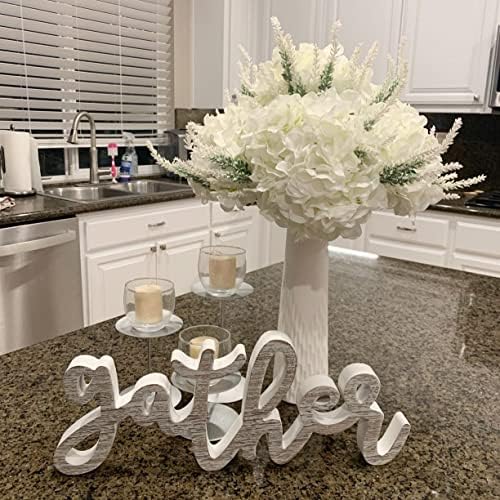 WEISPARK 100PCS Artificial Hydrangea Flowers, Fake Flowers Silk Hydrangea Full Flowers Heads with Stems for Wedding Home Party Shop Baby Shower Decor (Ivory) - Image 5