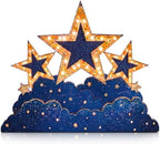 Leinuosen 4 ft Star Cloud Starry Night Party Decorations Gold Under the Stars Cardboard Stand up Cutout Life Size Prom Homecoming Party Photo Prop Stand-up for Movie Night Awards Prom Birthday Parties by Leinuosen