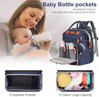 Diaper Bag Backpack with Changing Station, Blue - Image 2