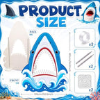 Funrous 5 ft Shark Mouth Cardboard Stand-up Party Decor, 1 Pcs - Image 2
