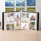 HoneyTolly Large Photo Album Self Adhesive, DIY Scrapbook Album for 600 Photos, 13"x12.6" 120 Pages Linen Cover Memory Book(White) - Image 3