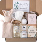 New Mom Care Package After Baby, 7pcs New Mom Gifts Set After Birth, Postpartum Gifts for Mom, After Birth Postpartum Essentials for Mom Kit, Pregnancy Gifts for First-Time Moms, Expecting Mom by ELEMENU