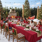 sancua Rectangle Tablecloths Table Cloth, 60x120 Inch 6 Pack, Christmas Red - Image 2