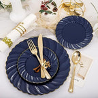 YOUBET 150PCS Blue Plastic Plates for Wedding Birthday Parties - Image 5