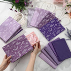 Kolldenn 100 Pcs Small Gift Bags Bulk, Purple, 8.27 x 5.91 x 3.15 Inch - Image 4
