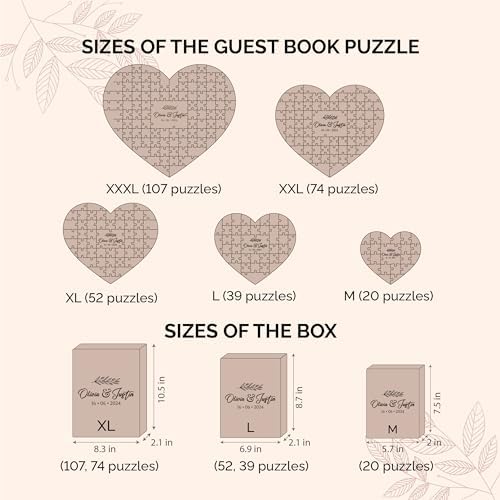I Love You Box | Wedding Guest Book | Wedding Planning Book And Organizer | Custom Puzzle | Craft Box | Wooden Heart | 2024 Graduation Party Decorations | Party Decor | Name Puzzle | Wooden Hearts For - Image 4