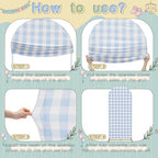 2 Pcs 7.2ft 6ft One Silly Goose Arch Backdrop Cover,Blue Green,Classic - Image 3