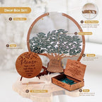 Wedding Welcome Sign - Guest Book Alternative – Personalized Heart Drop Box with Tree Design for Reception, Baby Shower & Engagement Party Decor - Personalized Wedding Guest Book Alternative - Image 4