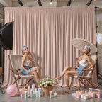 20x10ft Nude Backdrop Curtains for Wedding Parties Wrinkle Free Photo Backdrop Drapes for Photography Birthday Baby Shower Soft Fabric Party Backgournd for Photoshoot 5x10ft, 4 Panels - Image 5