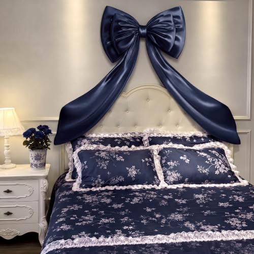 Sosation Christmas Blue Large Bow Decor Big Bow for Backdrop 24x43 in - Image 6
