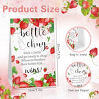 TrelaCo 20 Pcs Bottle Chug Game, Strawberry Baby Shower Favors, Pink - Image 2