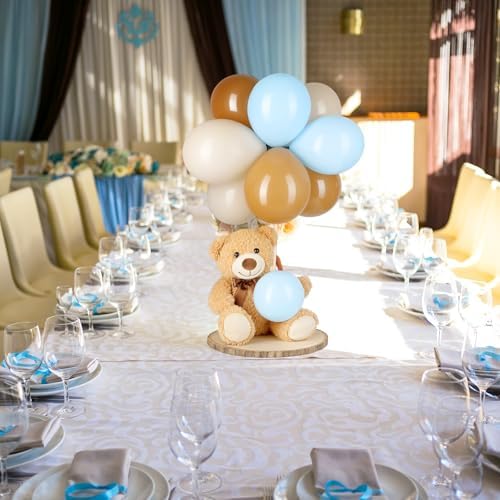 Canlierr 12 Set Bear Centerpieces Khaki, 23-26in Wooden Rounds with Stick - Image 5
