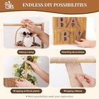 GiftAmaz Baby Shower Crate Closet, Large Hand-Woven Rattan Baby Basket - Image 5